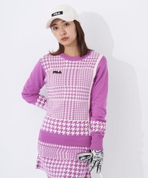 Malbon ゴルフ レディース ニットセーター 秋冬 新作 ラウンド 美品 ⛳ マルボンゴルフ Malbon 女トップス 長袖 セーター ニット春秋冬