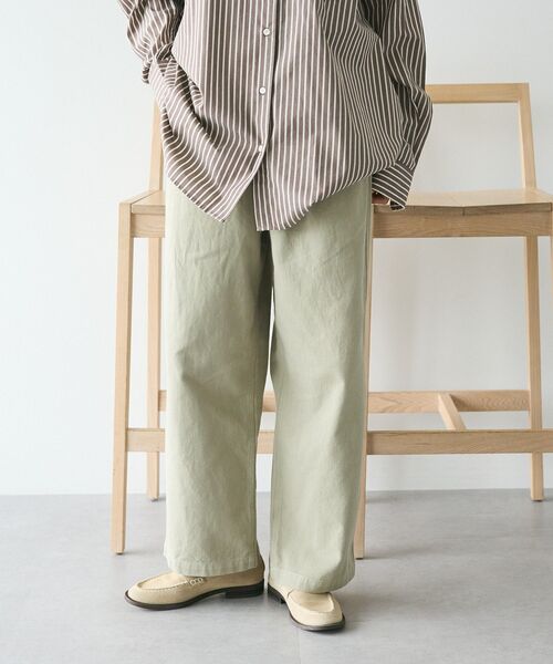 CRAFT STANDARD BOUTIQUE（クラフトスタンダードブティック）の「カラーズシェフパンツ（チノパンツ・レディース・ピンク/ブルー/ライトグレー/パープル/グリーン・L/XL/M）」の3枚目の写真