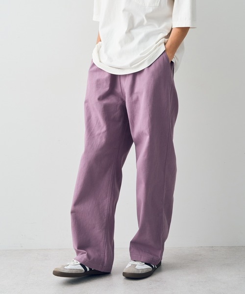 CRAFT STANDARD BOUTIQUE（クラフトスタンダードブティック）の「カラーズシェフパンツ（チノパンツ・レディース・ピンク/ブルー/ライトグレー/パープル/グリーン・L/XL/M）」の4枚目の写真