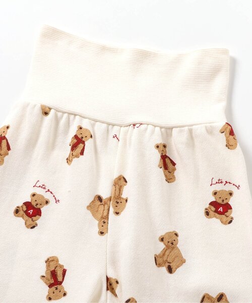 apres les cours（アプレレクール）の「くま・ビションフリーゼ柄裏毛パジャマ（ルームウェア/パジャマ・キッズ・ベージュ/キナリ・80/90/100/110/120/130）」の9枚目の写真