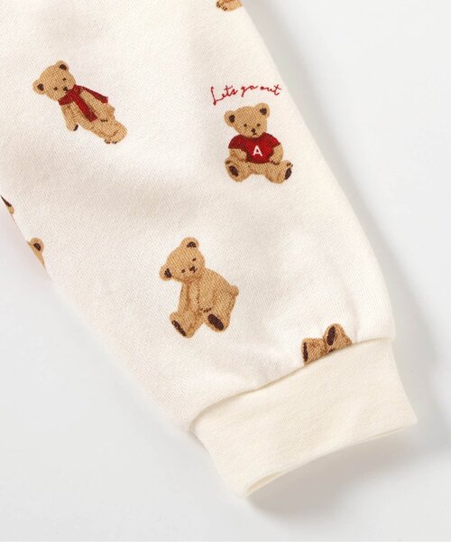 apres les cours（アプレレクール）の「くま・ビションフリーゼ柄裏毛パジャマ（ルームウェア/パジャマ・キッズ・ベージュ/キナリ・80/90/100/110/120/130）」の10枚目の写真