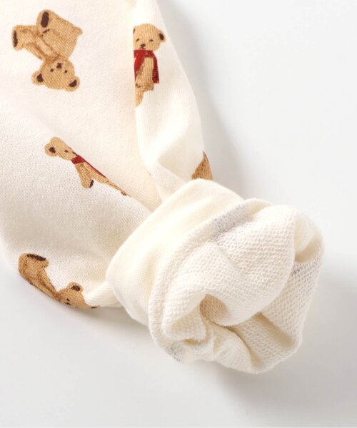 apres les cours（アプレレクール）の「くま・ビションフリーゼ柄裏毛パジャマ（ルームウェア/パジャマ・キッズ・ベージュ/キナリ・80/90/100/110/120/130）」の11枚目の写真