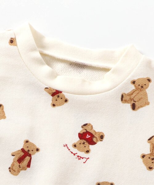 apres les cours（アプレレクール）の「くま・ビションフリーゼ柄裏毛パジャマ（ルームウェア/パジャマ・キッズ・ベージュ/キナリ・80/90/100/110/120/130）」の18枚目の写真