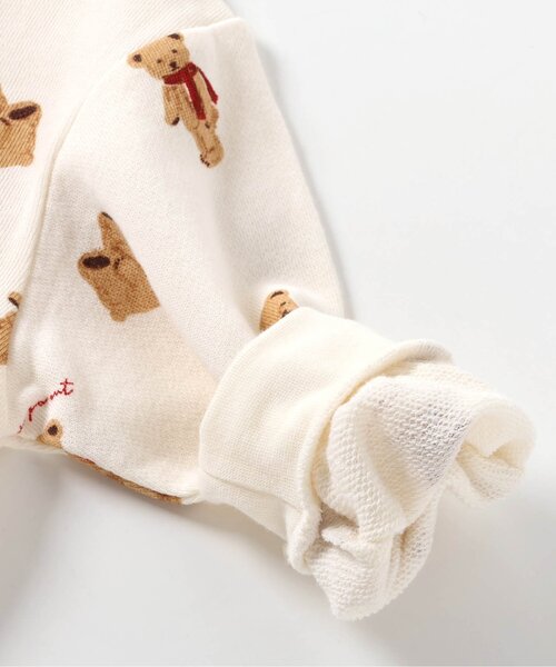 apres les cours（アプレレクール）の「くま・ビションフリーゼ柄裏毛パジャマ（ルームウェア/パジャマ・キッズ・ベージュ/キナリ・80/90/100/110/120/130）」の20枚目の写真