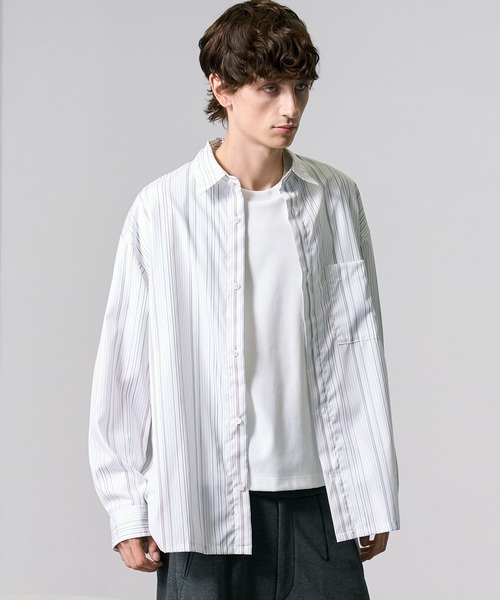 セール】スーピマコットンストライプシャツ（シャツ/ブラウス