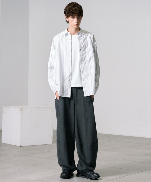 PUBLIC TOKYO（パブリックトウキョウ）の「スーピマコットンストライプシャツ（シャツ/ブラウス・メンズ・ブルー/ホワイト・1/2）」の9枚目の写真