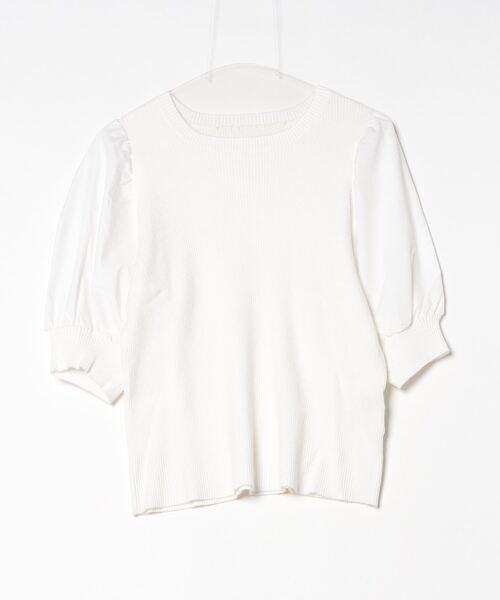 JETSET SOLO PLUS （ジェットセットソロプラス）の「異素材ボリュームスリーブリブニット（ニット/セーター・レディース・イエロー/オフホワイト/ブラック/ブルー・FREE）」の20枚目の写真