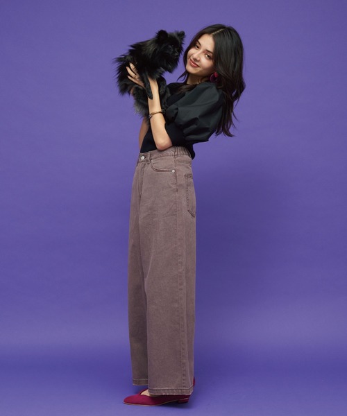 JETSET SOLO PLUS （ジェットセットソロプラス）の「異素材ボリュームスリーブリブニット（ニット/セーター・レディース・イエロー/オフホワイト/ブラック/ブルー・FREE）」の11枚目の写真