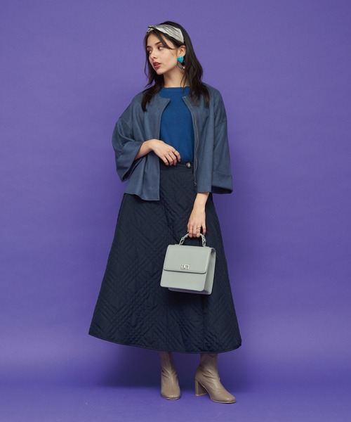 JETSET SOLO PLUS （ジェットセットソロプラス）の「異素材ボリュームスリーブリブニット（ニット/セーター・レディース・イエロー/オフホワイト/ブラック/ブルー・FREE）」の15枚目の写真