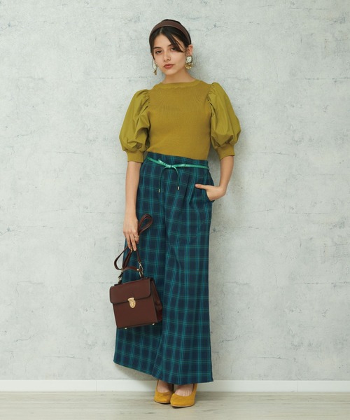 JETSET SOLO PLUS （ジェットセットソロプラス）の「異素材ボリュームスリーブリブニット（ニット/セーター・レディース・イエロー/オフホワイト/ブラック/ブルー・FREE）」の16枚目の写真