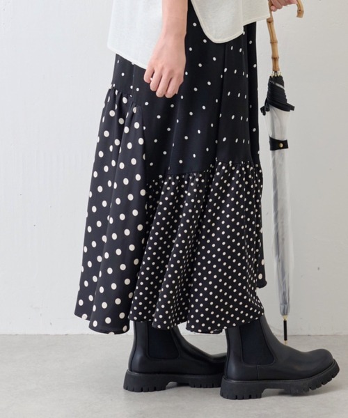 BEARDSLEY ドット柄 フレアスカート サイズ0