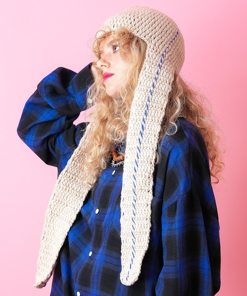 an meets zakka ロングイヤーフラップニットキャップ / メンズ