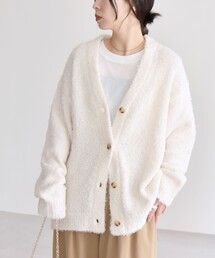 quaranciel（カランシエル）の「quaranciel:〈手洗い可能〉フェザーヤーン Vネック ラメ ニット カーディガン（カーディガン/ボレロ）」