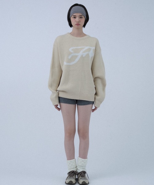 FCMM(エフシーエムエム)の「STAR LOGO KNIT/スターロゴニット(ニット/セーター・レディース・ネイビー/ブラック/アイボリー・LARGE/MEDIUM)」の5枚目の写真