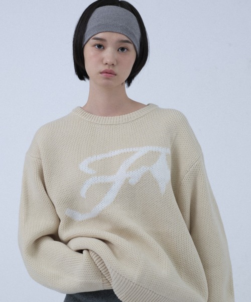 FCMM(エフシーエムエム)の「STAR LOGO KNIT/スターロゴニット(ニット/セーター・レディース・ネイビー/ブラック/アイボリー・LARGE/MEDIUM)」の4枚目の写真