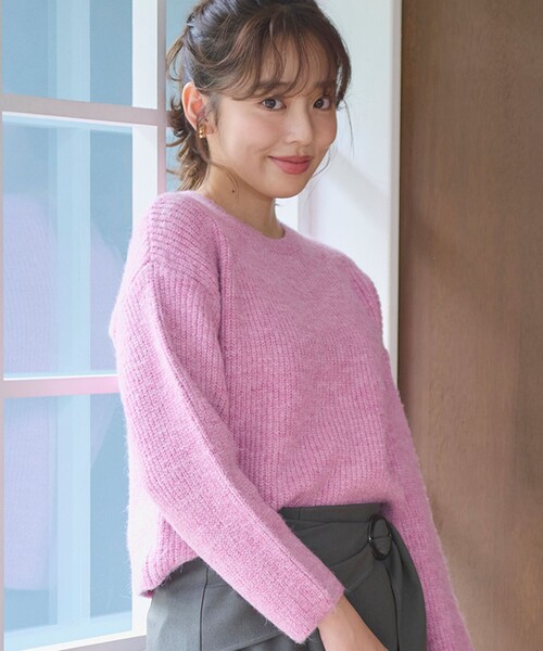 セール】【洗える】片畦プルオーバーニット（ニット/セーター  