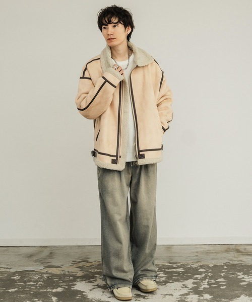 improves(インプローブス)の「畦編み クルーネック ニットセーター(ニット/セーター・メンズ・ワイン/ブルーグレー/ブラック/グレー/ベージュ/ホワイト・LARGE/MEDIUM)」の18枚目の写真