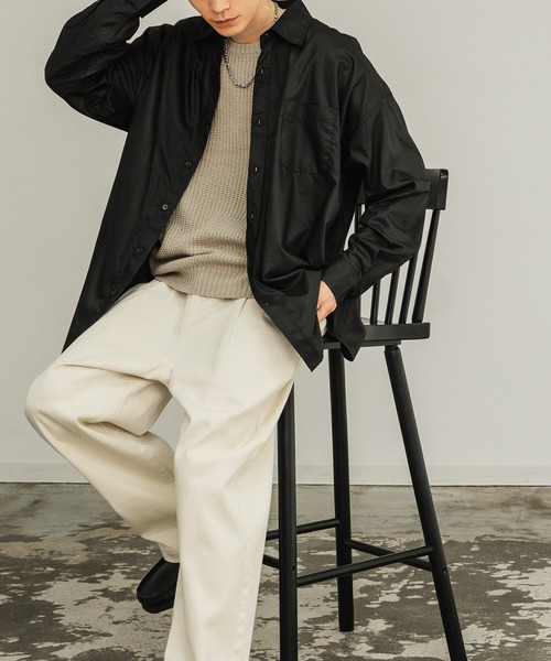 improves(インプローブス)の「畦編み クルーネック ニットセーター(ニット/セーター・メンズ・ワイン/ブルーグレー/ブラック/グレー/ベージュ/ホワイト・LARGE/MEDIUM)」の19枚目の写真