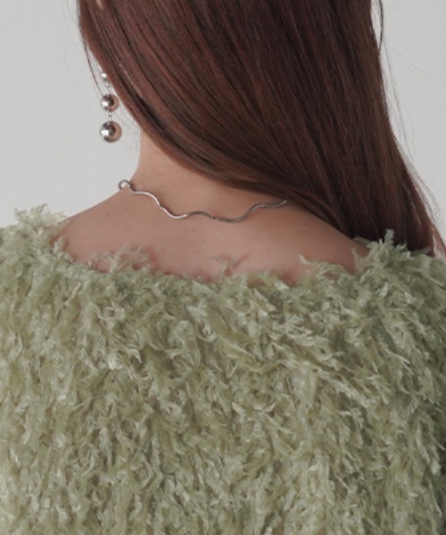 HUG.U(ハグユー)の「シャーベットシャギーニット(ニット/セーター・レディース・アイボリー/ブラック/コーラル/グリーン・FREE)」の21枚目の写真