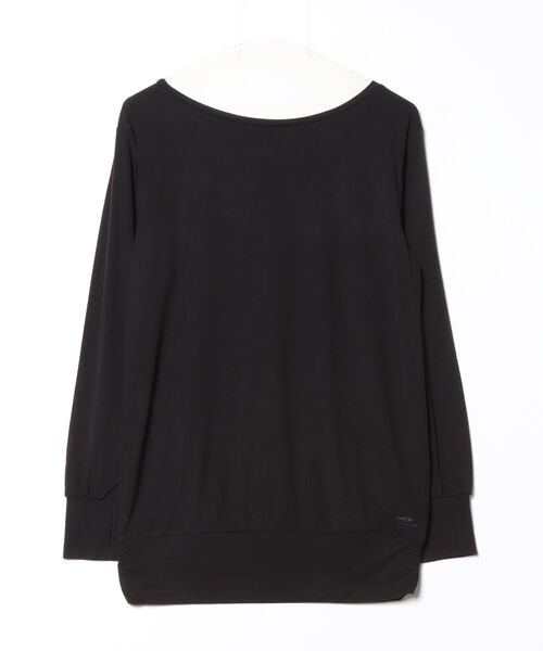 TIGORA(ティゴラ)の「ティゴラ TIGORA フィットネス チュニック丈裾ギャザー長袖Tシャツ(Tシャツ/カットソー・レディース・パープル/グリーン/ブラック・S/M/L/XL)」の2枚目の写真