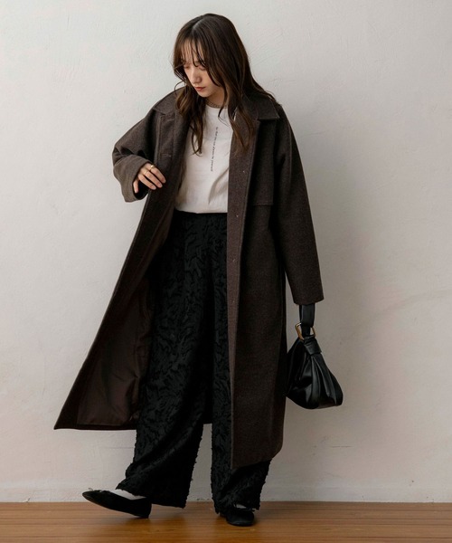 NOAHL（ノアル）の「【NOAHL】ヨークデザインロングコート（ステン