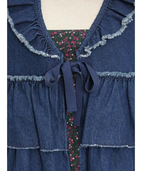 Samansa Mos2（サマンサ モスモス）の「◎フリルティアードベスト（ベスト・レディース・ブラック/ブルー/カーキ・F）」の15枚目の写真