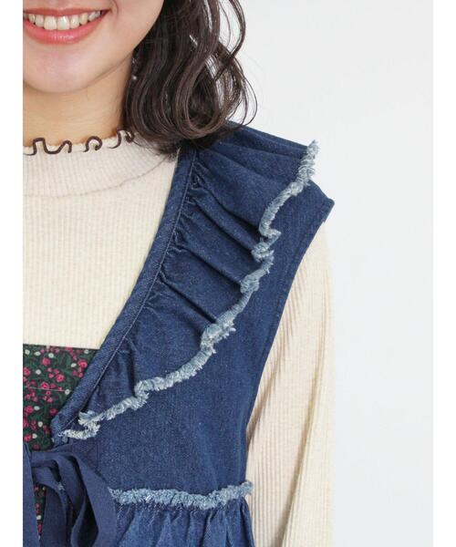 Samansa Mos2（サマンサ モスモス）の「◎フリルティアードベスト（ベスト・レディース・ブラック/ブルー/カーキ・F）」の16枚目の写真