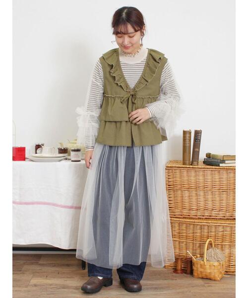 Samansa Mos2（サマンサ モスモス）の「◎フリルティアードベスト