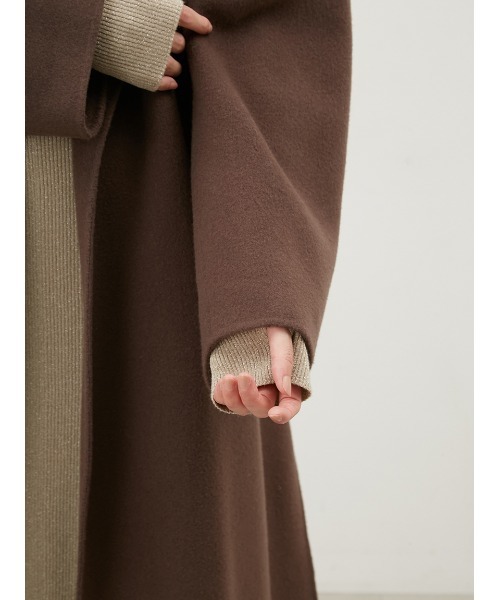 Mila Owen(ミラオーウェン)の「ウールロングコート(その他アウター・レディース・チャコールグレー/ブラウン/イエロー・0/1)」の10枚目の写真