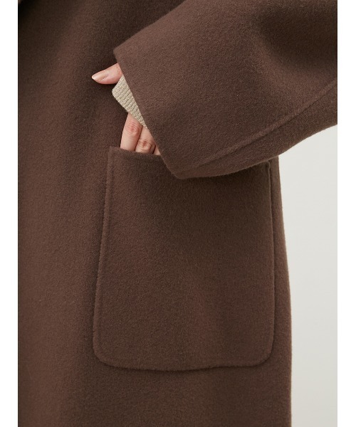 Mila Owen(ミラオーウェン)の「ウールロングコート(その他アウター・レディース・チャコールグレー/ブラウン/イエロー・0/1)」の12枚目の写真