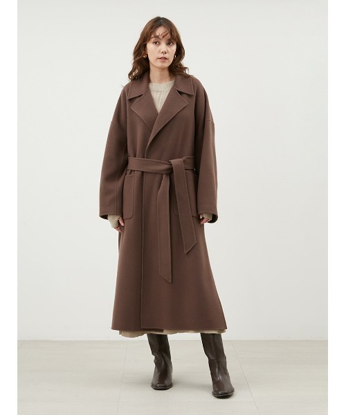 Mila Owen(ミラオーウェン)の「ウールロングコート(その他アウター・レディース・チャコールグレー/ブラウン/イエロー・0/1)」の17枚目の写真