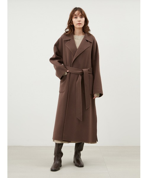 Mila Owen(ミラオーウェン)の「ウールロングコート(その他アウター・レディース・チャコールグレー/ブラウン/イエロー・0/1)」の18枚目の写真