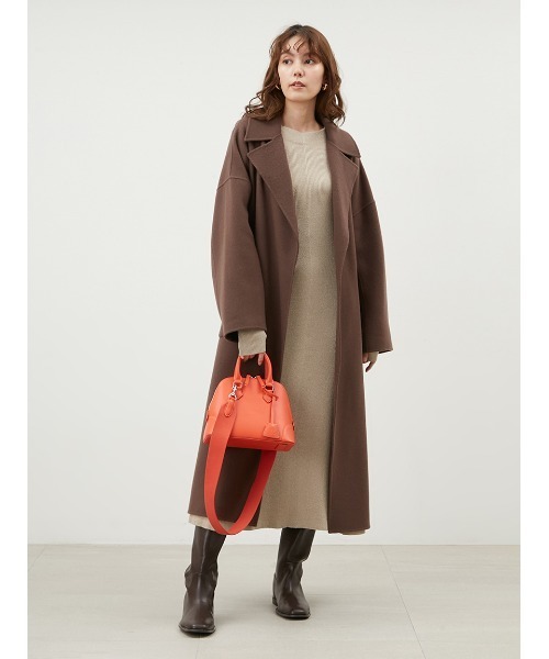 Mila Owen(ミラオーウェン)の「ウールロングコート(その他アウター・レディース・チャコールグレー/ブラウン/イエロー・0/1)」の19枚目の写真