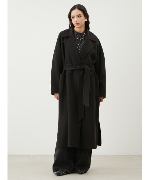 Mila Owen(ミラオーウェン)の「ウールロングコート(その他アウター・レディース・チャコールグレー/ブラウン/イエロー・0/1)」の20枚目の写真