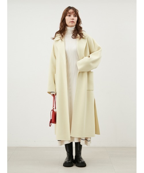 Mila Owen(ミラオーウェン)の「ウールロングコート(その他アウター・レディース・チャコールグレー/ブラウン/イエロー・0/1)」の22枚目の写真