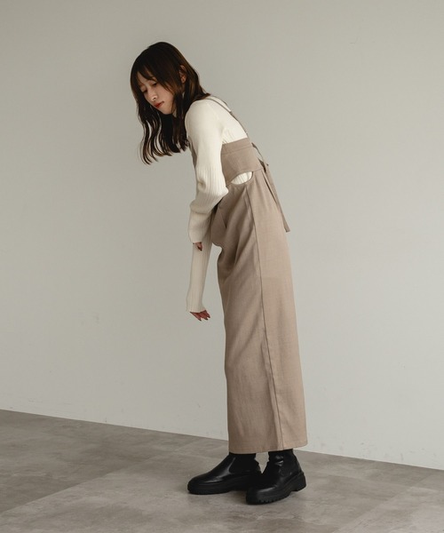 raffime（ラフィミー）の「バックデザインナローキャミワンピース（ワンピース・レディース・ベージュ/ダークブラウン/チャコールグレー・フリー）」の19枚目の写真