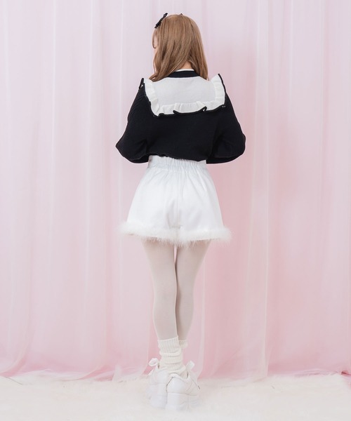 Honey Cinnamon（ハニーシナモン）の「裾フェザーハイウエストショートパンツ（その他パンツ・レディース・ホワイト/ブラック・FREE）」の14枚目の写真
