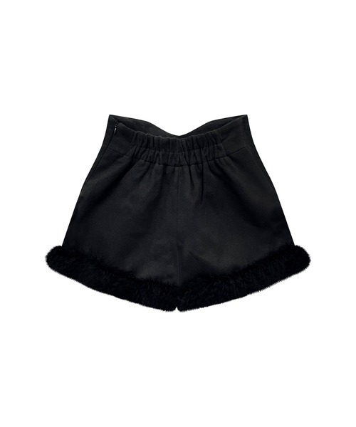 Honey Cinnamon（ハニーシナモン）の「裾フェザーハイウエストショートパンツ（その他パンツ・レディース・ホワイト/ブラック・FREE）」の5枚目の写真