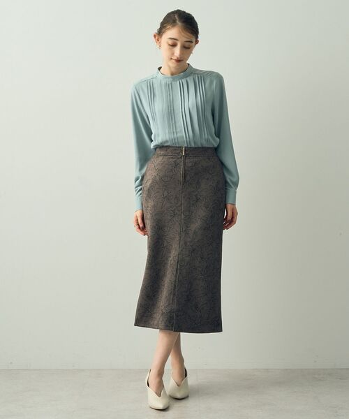 YECCA VECCA（イェッカヴェッカ）の「フラワー柄フェイクスエードスカート（スカート・レディース・チャコールグレー/ブルー系その他7/アイボリー・FREE）」の19枚目の写真