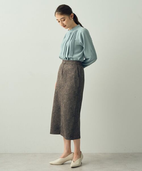 【セール】フラワー柄フェイクスエードスカート（スカート）｜YECCA VECCA（イェッカヴェッカ）