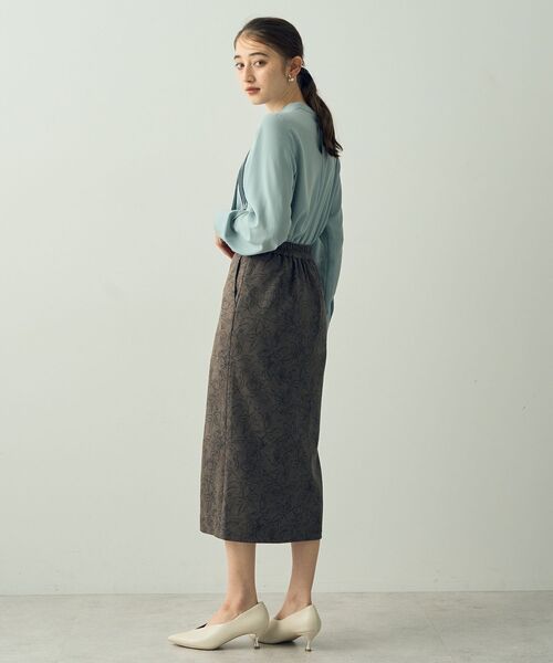 【セール】フラワー柄フェイクスエードスカート（スカート）｜YECCA VECCA（イェッカヴェッカ）