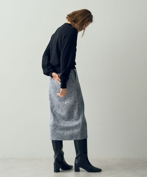 【セール】フラワー柄フェイクスエードスカート（スカート）｜YECCA VECCA（イェッカヴェッカ）