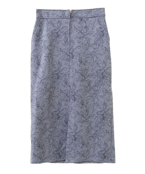 YECCA VECCA（イェッカヴェッカ）の「フラワー柄フェイクスエードスカート（スカート・レディース・チャコールグレー/ブルー系その他7/アイボリー・FREE）」の9枚目の写真