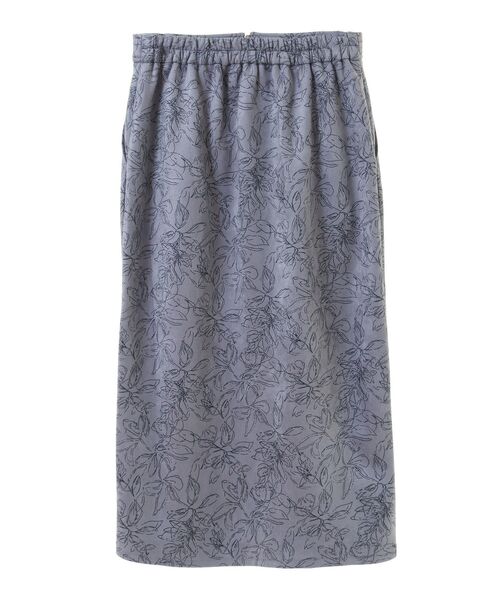 YECCA VECCA（イェッカヴェッカ）の「フラワー柄フェイクスエードスカート（スカート・レディース・チャコールグレー/ブルー系その他7/アイボリー・FREE）」の10枚目の写真