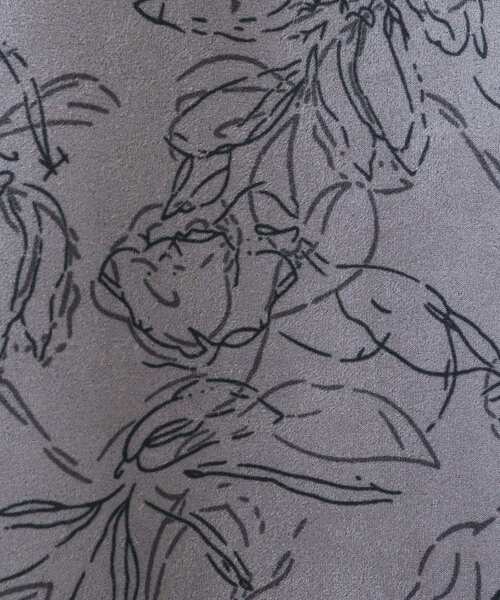 YECCA VECCA（イェッカヴェッカ）の「フラワー柄フェイクスエードスカート（スカート・レディース・チャコールグレー/ブルー系その他7/アイボリー・FREE）」の14枚目の写真