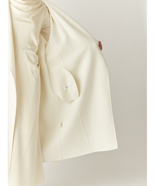 FRAY I.D（フレイアイディー）の「リバーロングコート（チェスターコート・レディース・グレー/キャメル/アイボリー・0/1）」の14枚目の写真