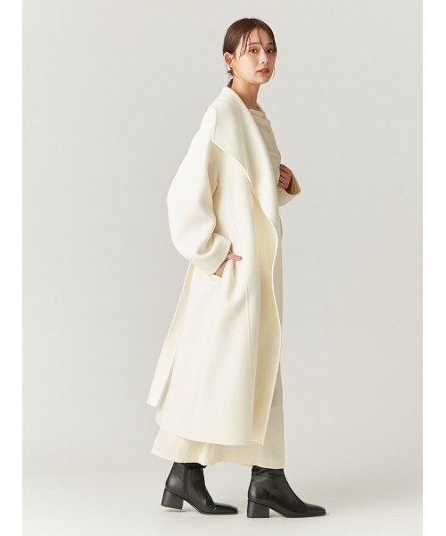 FRAY I.D フレイアイディー　リバーコート　ロングコート　アイボリー　白 FRAY I.D（フレイアイディー）の「リバーロングコート