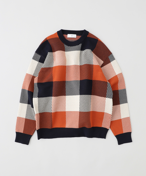 417 EDIFICE(フォーワンセブンエディフィス)の「FRENCH CASUALS KNIT(ニット/セーター・メンズ・オレンジ系その他/ベージュ/ネイビー/グリーン・MEDIUM/LARGE)」の4枚目の写真