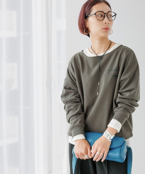 Elura（エルーラ）の「＜ELSTAFF企画＞大人ロゴスウェット/149159（スウェット・レディース・チャコールグレー/ベージュ・LARGE/MEDIUM）」の20枚目の写真