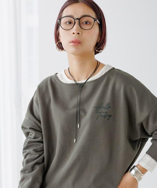 Elura（エルーラ）の「＜ELSTAFF企画＞大人ロゴスウェット/149159（スウェット・レディース・チャコールグレー/ベージュ・LARGE/MEDIUM）」の21枚目の写真